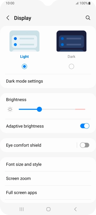 Press the indicator next to 