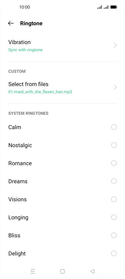 Press the Home key to return to the home screen.