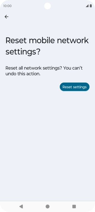 Press Reset settings.