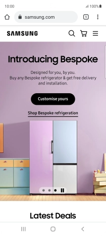 Press the address bar.