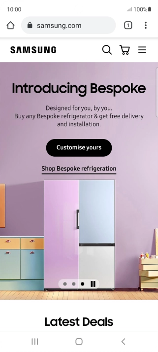 Press the address bar.