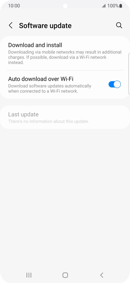 Press Download and install. If a new software version is available, it's displayed. Follow the instructions on the screen to update the phone software.