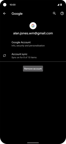 Press Account sync.