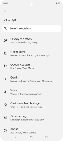 Press Google Assistant.