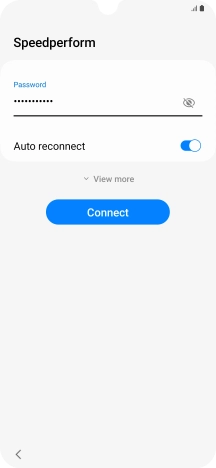 Key in the password for the Wi-Fi network and press Connect. Key in the password for the Wi-Fi network and press Connect.