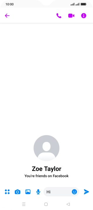 Write the required message and press the send icon.
