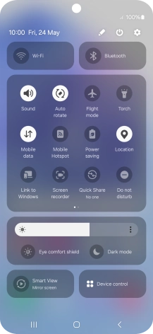 Press the settings icon. Press the settings icon.