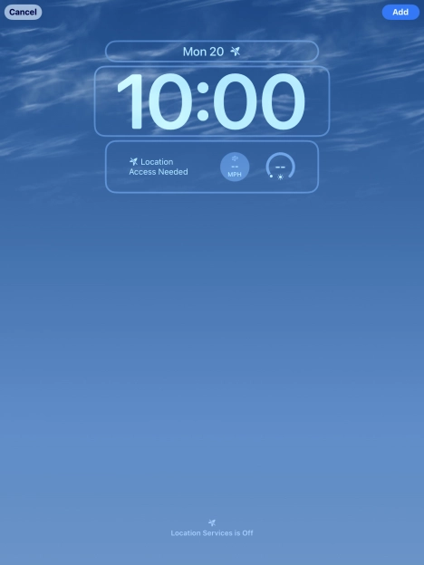 To customise the way the lock screen date is displayed, press the date widget and follow the instructions on the screen to select the required widget display mode.