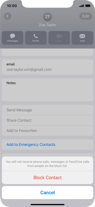 Press Block Contact.