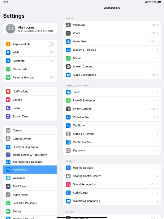 Press Display & Text Size.