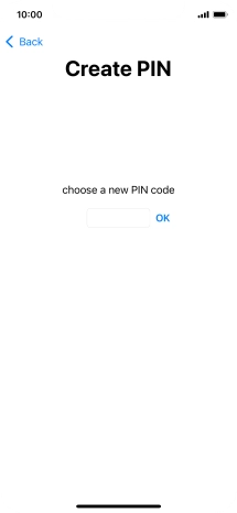 Key in a new four-digit PIN and press OK.