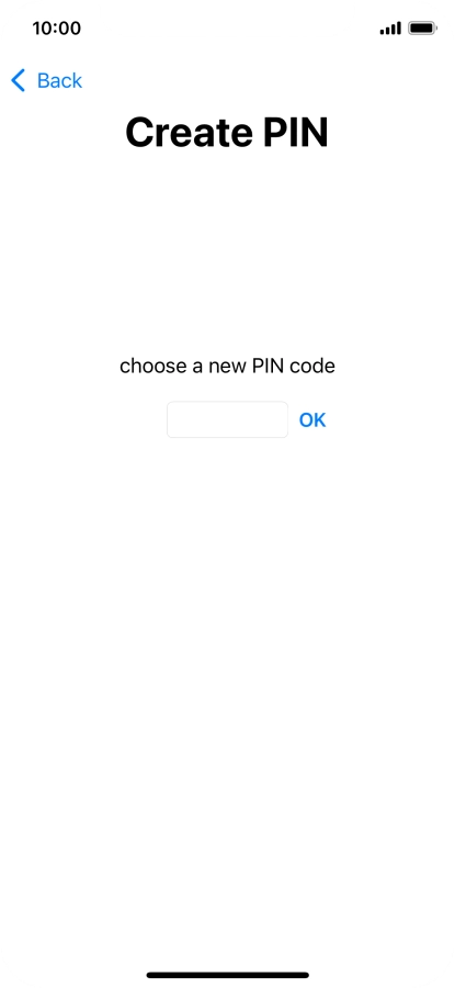 Key in a new four-digit PIN and press OK.