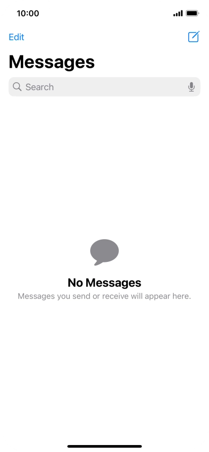 Press the new message icon. Press the new message icon.