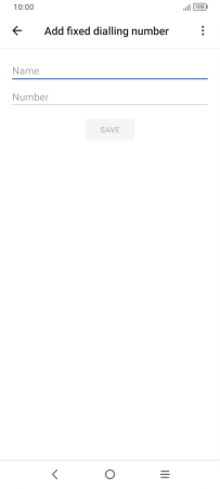 Press Name and key in the required name.