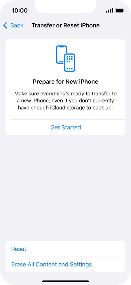Press Reset. Press Reset.