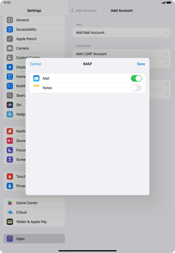 Press Save. Your email account has now been set up. To select more settings for incoming and outgoing server, proceed with the following steps.