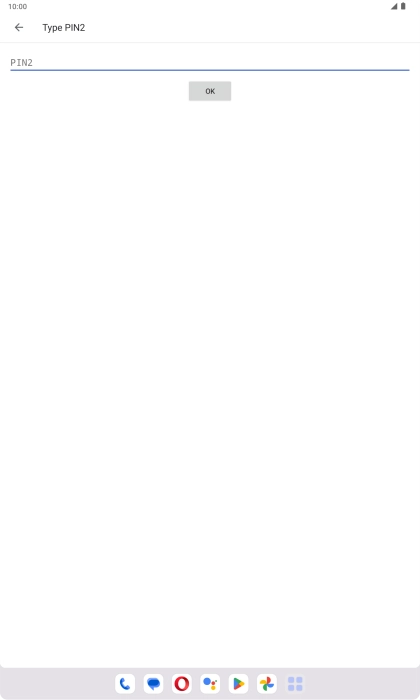 Press PIN2 and key in your PIN2. The default PIN2 is 1111. Press PIN2 and key in your PIN2. The default PIN2 is 1111.