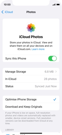 Press the indicator next to 