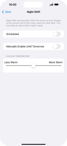 Press the indicator next to 