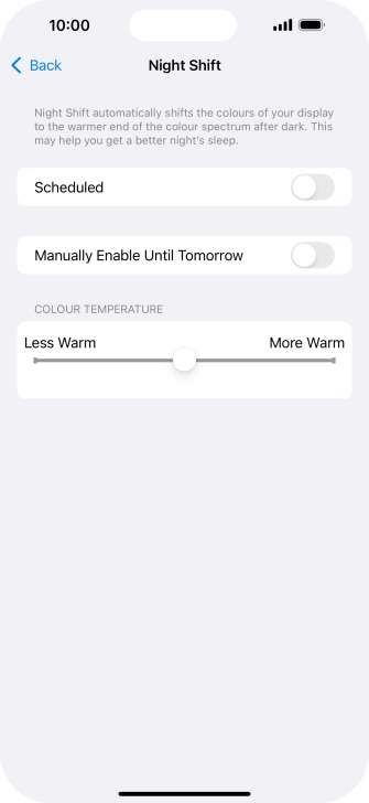 Press the indicator next to 