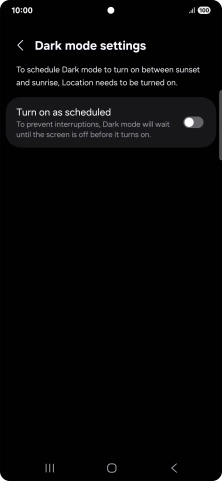 Press the indicator next to 