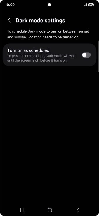 Press the indicator next to 