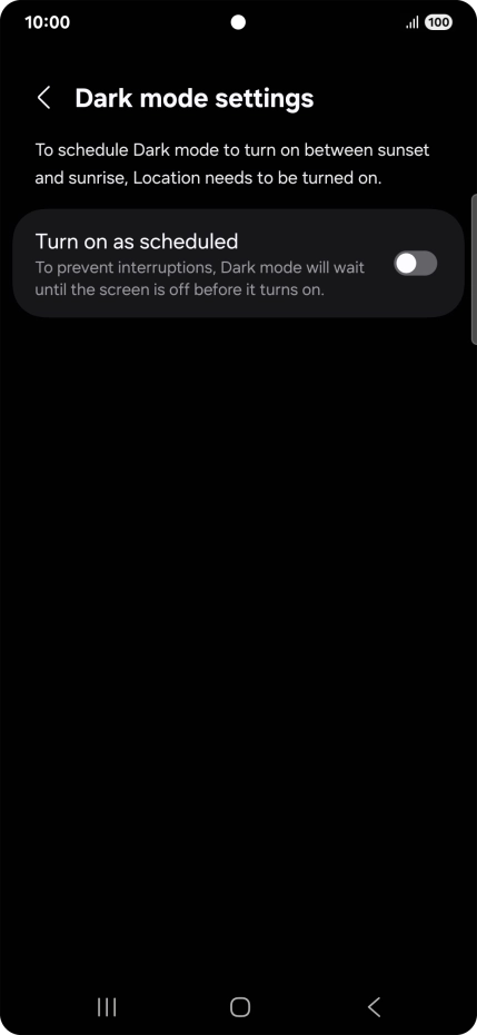 Press the indicator next to 