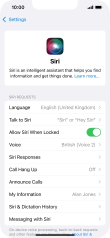 Press the indicator next to 