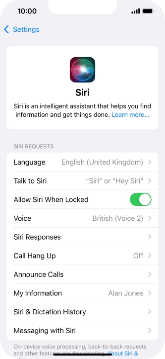 Press the indicator next to 