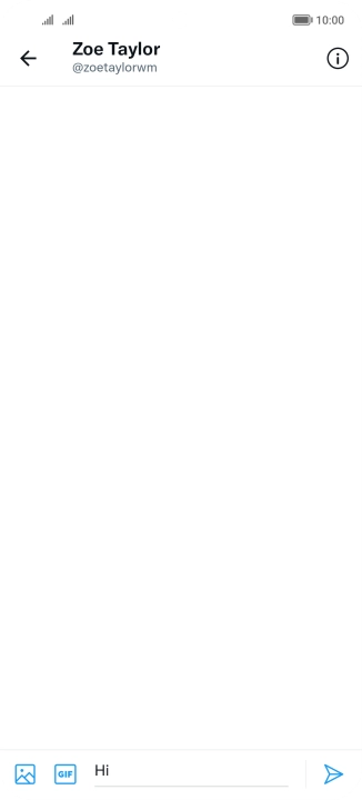 Write the required message and press the send icon. Write the required message and press the send icon.