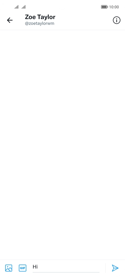 Write the required message and press the send icon. Write the required message and press the send icon.