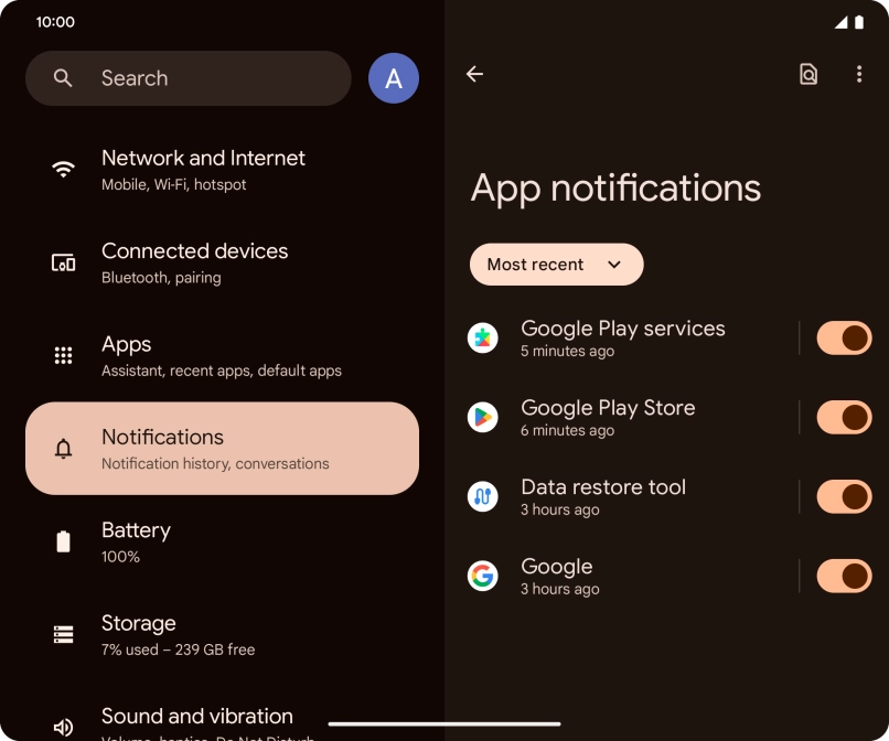 Press the drop down list. Press the drop down list.