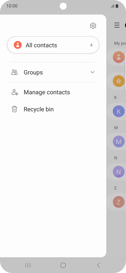 Press Manage contacts.