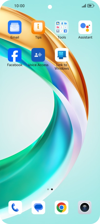 When the battery charging icon is displayed, the battery is charging.