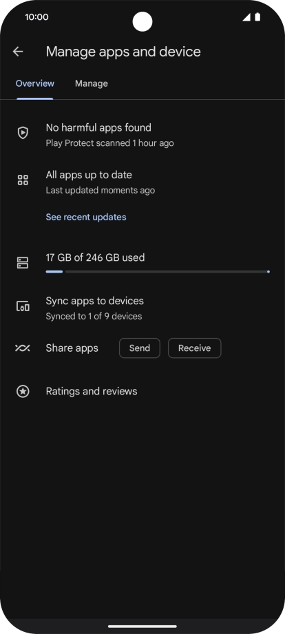 Press Manage. Press Manage.
