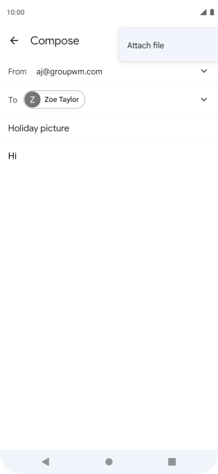 Press Attach file and go to the required folder.
