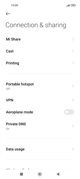 Press Data usage. Press Data usage.
