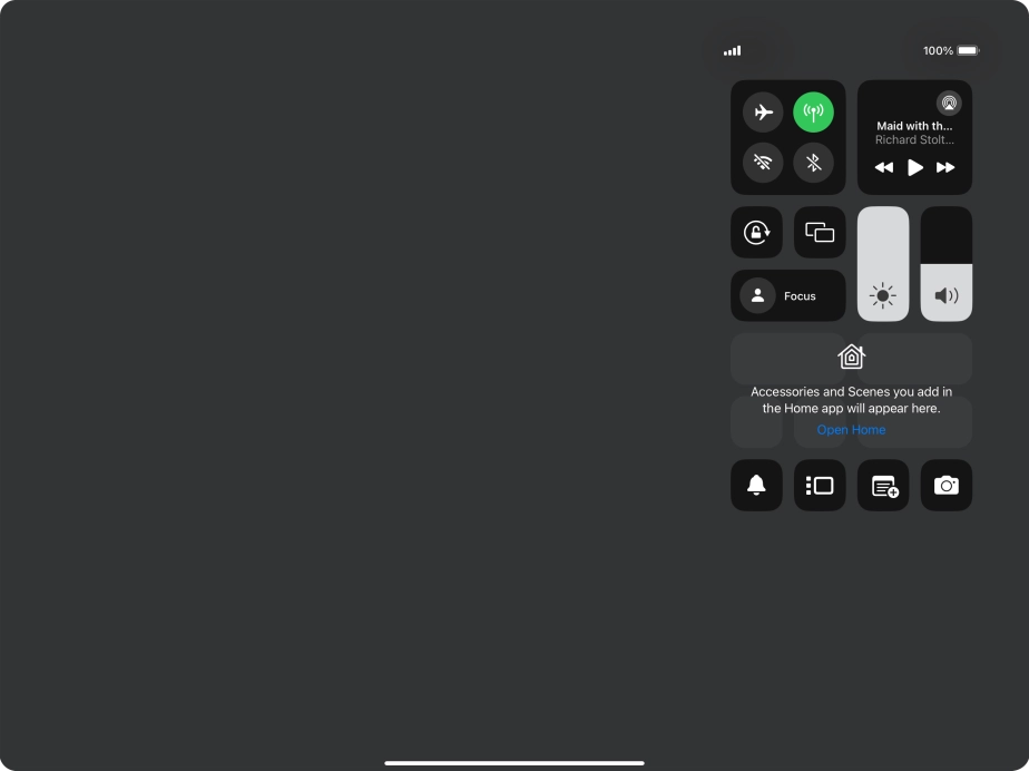 Press the Stage Manager icon to turn on the function.