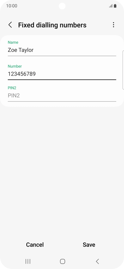 Press PIN2 and key in your PIN2. The default PIN2 is 1111.