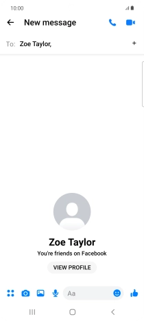 Press the text input field.
