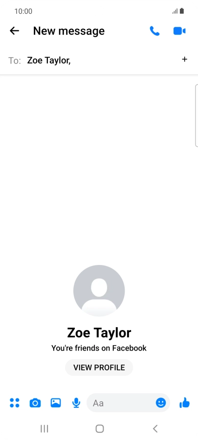 Press the text input field.