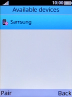 Highlight the required Bluetooth device.