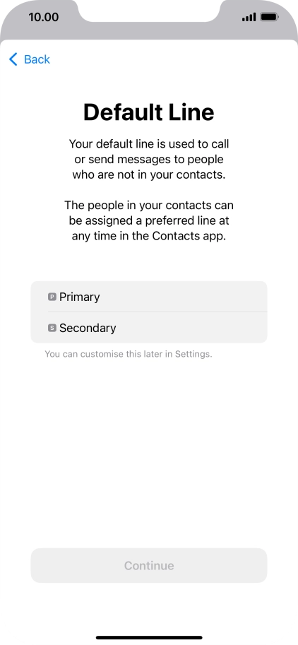 Press the required price plan.