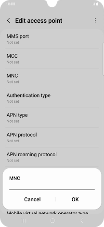 Key in 15 and press OK.