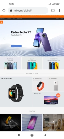 Press the address bar.