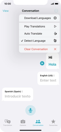 Press Clear Conversation.