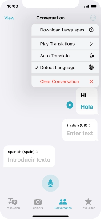 Press Clear Conversation.