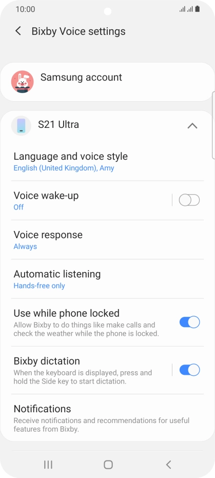 Follow the instructions on the screen to select the required settings.