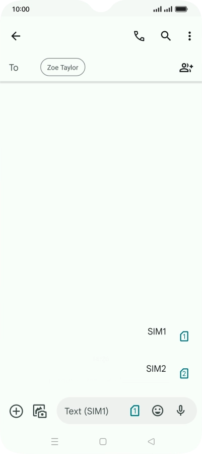 Press the required SIM. Press the required SIM.