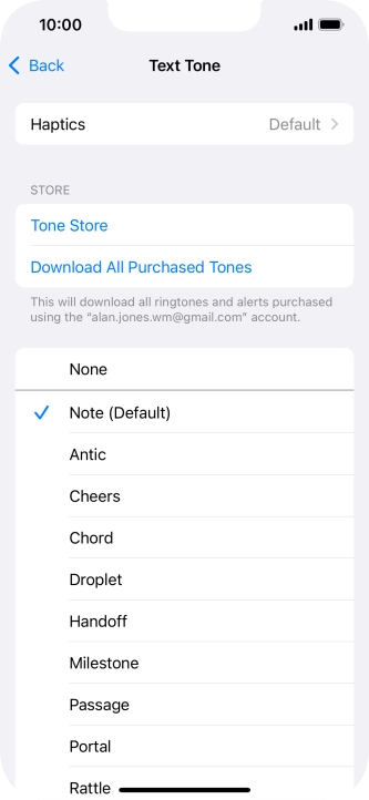 Press the required message tones to hear them.